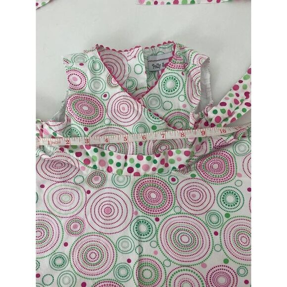 Polly & Freinds Dress Pink Green Spring Summer - Size 24 Months - Picture 2 of 7